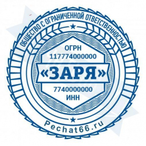 Макет печати для ООО с индивидуальным дизайном №57